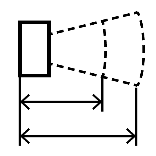 Диапазон обнаружения 450 м